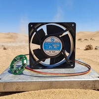 Ventilateur de refroidissement tout métal 120 mm DC 24 V 11000 tr/min sur pied ODM 150 ℃   Résistant aux hautes températures pour chauffe-eau solaire