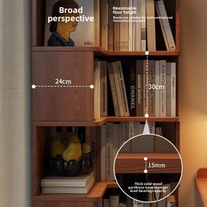 ชั้นวางหนังสือไม้ทรงมุมทันสมัย หลายชั้น วางพื้น ประหยัดพื้นที่ ชั้นเก็บของ เฟอร์นิเจอร์<span class=keywords><strong>ห้อง</strong></span>นั่งเล่น เป็นมิตรกับสิ่งแวดล้อม ทนทาน สำหรับใช้ในบ้าน - Product Image 4
