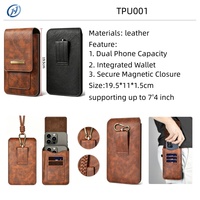 Étui de téléphone vintage en cuir PU Crazy Horse avec clip ceinture, double pochette pour iPhone 17 16 Pro Max, sacoche d'affaires pour homme