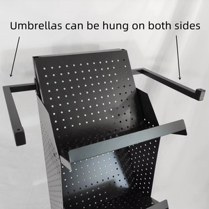 Tùy Chỉnh Cửa Hàng Bán Lẻ Ngoài Trời Bãi Biển Mặt Trời Patio Ô Xe Gấp Giấy Ô Phụ Kiện Sản Phẩm Kim Loại Hiển Thị Giá Đứng - Product Image 2