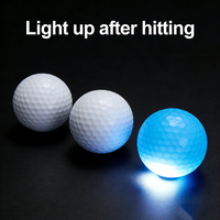 Usine OEM, vente en gros, balles de golf LED rechargeables à 6 couleurs, luminescence nocturne, éclairage pour entraînement nocturne, sports de plein air, entraînement en vrac
