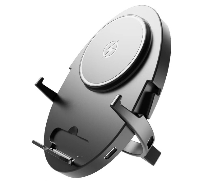 Portable Mini 15W Fast Charging Wireless Charger Mobile Phone Folding Stand with 5V/2A and 9V/2A Input