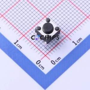 YTS-D004-2B Tactile Switch Through hole Component (THT)-4P,6x6mm Switch Single Pole Single Throw Round Button 2.5N Through Hole - Product Image 1