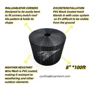 Grillage de protection anti-nuisibles pour panneaux solaires 8 pouces x 100 pieds, diamètre du fil 1,0 mm, en acier inoxydable, anti-écureuils et anti-oiseaux, pour panneaux de toiture