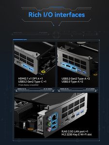 Aggloméré Minisforum Bd795i Se (nouveau): <span class=keywords><strong>Amd</strong></span> <span class=keywords><strong>Ryzen</strong></span> <span class=keywords><strong>9</strong></span> 7945hx Gaming Board, Dual Ddr5, Triple Display, Radeon 610m Multi-Monitor DDR5 - Product Image 4