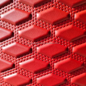 Embroidery <strong>Quilted</strong> Pvc Synthetic Leather for Customized Car Floor Mat Synthetic Leather Roll Material - Product Image 4