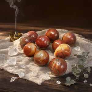 Esfera/bola de piedra preciosa de ágata de fuego - Energía/Reiki/Cristaloterapia - 1,75 pulgadas (4,37 cm) de diámetro y 150 gramos - UNA PIEZA SOLO - Product Image 3