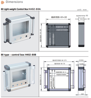 Boîtier de panneau de commande industriel SiRON H402 avec écran tactile, boîte de commande de machine-outil à cantilever, boîtier en aluminium, matériau ABS, IP40