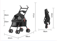 Poussette pour animaux de compagnie, pour chats et chiens, adaptée aux petits chiens comme les Teddy, légère et pliable pour les sorties en plein air
