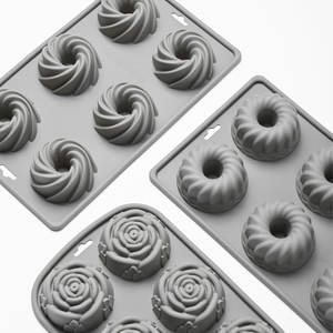 Moule à donuts en silicone sur mesure à 6 cavités, outil de cuisson, résistant au four et au lave-vaisselle, pour la fabrication de gâteaux et de pâtisseries - Product Image 2