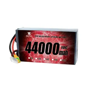 Baterai drone lipo 12S 6S 18S 24S HV 44ah 44000mah 45000mah tingkat keluaran tinggi 15C 25C NMC811