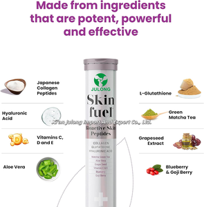 Julong OEM günlük kollajen efervesan tabletler kollajen l-glutatyon hyaluronik asit 20 efervesan Tablet ile - Product Image 4