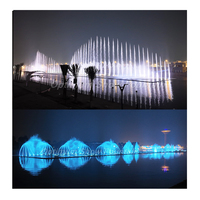 Grand écran laser de projection, éclairage DMX, fontaines musicales flottantes dans le lac, 300M
