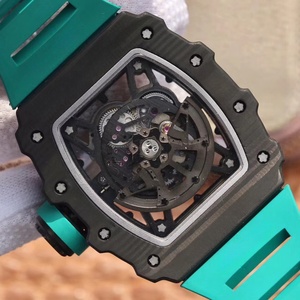 Nouvelle montre automatique mécanique sport haut de gamme 2026 avec boîtier en <span class=keywords><strong>fibre</strong></span> de carbone, cadran transparent en cristal saphir, antichoc et étanche - Product Image 4