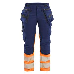 BLAKLADER - 703011498953C42 Pantalón de mujer de alta visibilidad elástico Azul marino/Naranja-EAN 7330509958247 ROPA DE TRABAJO DE LA HI-VIS - Product Image 1