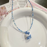 Collier en diamant chaton de dessin animé mignon pour femme, chaîne de clavicule d'été, design de niche, style cool et doux pour fille coquine, accessoires polyvalents