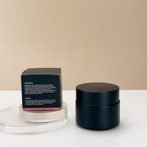 Pot en verre noir mat 5g 10g 15g 20g 50g 100g en promotion – Bouteille d'emballage cosmétique noire pour crème visage avec emballage boîte - Product Image 3