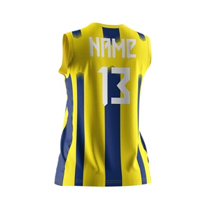 Custom Sublimatie Sportteam Volleybal Custom Shirt Aanpasbaar Kleur Pak Rood Met Zwarte Jersey Volleybal Vrouwen - Product Image 6