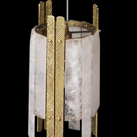 Lustre moderne en fer forgé avec cristaux naturels pour escalier, décoration d'hôtel, villa, luminaire suspendu artistique pour escalier