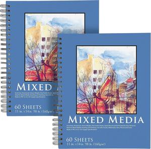 Carnet de croquis à spirale A4 épaissi pour étudiants en art, 60 feuilles intérieures, papier à dessin au crayon, couverture cadeau - Product Image 1