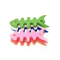 Fishbone Shaped Silicone Wire Cord Wrap Headset Koptelefoon Voor Mobiele Telefoons, Mp3 Spelers, Ipod, Iphone Of Tabletten