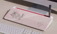 Table de bureau en verre, support de clavier d'ordinateur, planche blanche, Surface avec tiroir