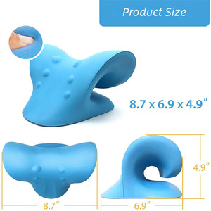 Almohada <span class=keywords><strong>de</strong></span> Tracción Portátil para Aliviar la Presión, Soporte para el <span class=keywords><strong>Cuello</strong></span>, Almohada <span class=keywords><strong>de</strong></span> Masaje para Vértebras Cervicales, para Alineación <span class=keywords><strong>de</strong></span> la Columna Cervical - Product Image 2