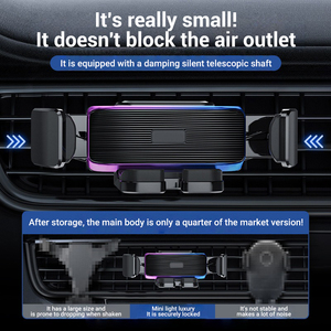 Support de déformation par gravité de Navigation Acar bras de pince de sortie d'air de voiture support magnétique Invisible créatif support de téléphone Portable - Product Image 3