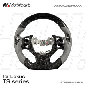 Volante Deportivo Personalizado de Fibra de Carbono Forjado Plateado con LED para Lexus IS RC NX GS 250 300 300h 350DS 500 F Sport 2013-2025 - Product Image 2