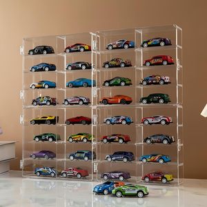 1/64 Scale Clear Acrylic Display Case for Hot Wheels &amp; <strong>Matchbox</strong> Cars Dust Cover Storage Box Compatible Hot Wheels <strong>Collection</strong> - Product Image 2