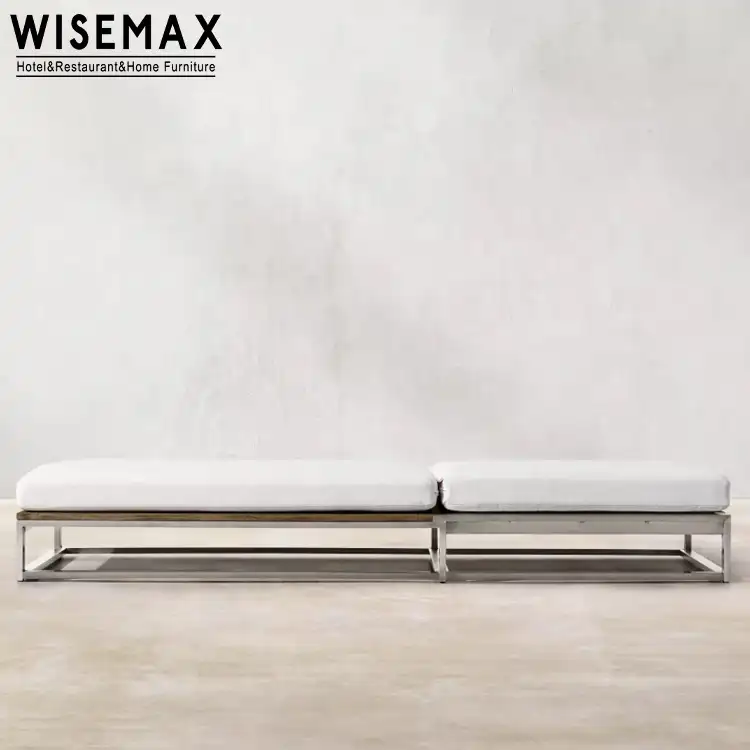 Wisemax móveis espreguiçadeira moderna, cama de alumínio ajustável para jardim externo, pátio, espreguiçadeira de sol