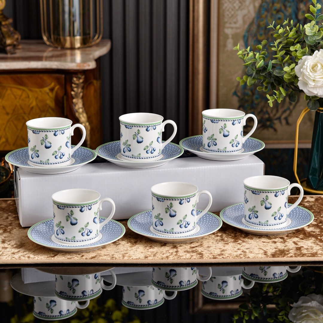 white small  cup saucer *6