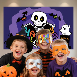 Tela Triangular Impermeable para Colgar en Halloween con Asta de Bandera de Aluminio para Decoración de Ambiente de Fiesta de Carnaval - Product Image 2