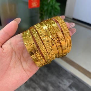 JXX Hot Selling Wholesale American Hot Jewelry Luxury Indian 24k Gold Plated Women Hypoallergenic <b>Bracelet</b> - Product Image 2