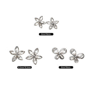 ลายผีเสื้อไอซ์บลอสซัมขนาดเล็ก ประดับด้วยเซอร์โคเนียสีขาวเงางาม คุณภาพสูง 3 มิติ ประดับเพชรเทียมสำหรับตกแต่งเล็บ สวยหรู - Product Image 6