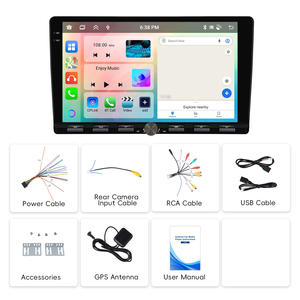 Autoradio Android Podofo 9 pouces 4+64/6+128 <span class=keywords><strong>2</strong></span> Din avec CarPlay et Android Auto sans fil, Bluetooth, Wi-Fi, GPS, DSP, OEM d'usine - Product Image 6