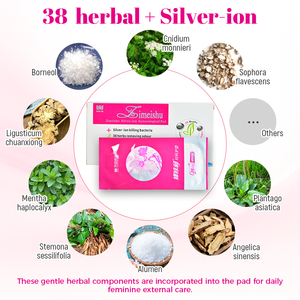 Protège-slips menstruels aux ions d'argent Zimeishu à base de plantes pour l'hygiène intime et la protection des femmes - Product Image 4