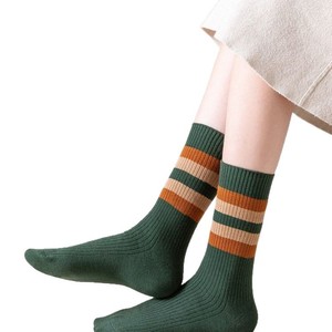 Women's Slouch Socks Mid-Calf Color Blocking Polyester Sweat-Absorbent Casual Autumn Winter Style - Product Image 2