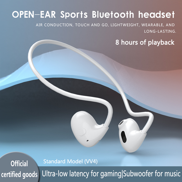 Neck Hanging Open Sports Headphones for Active Lifestyle and Fitness Neckband Wireless Earphones Over Ear Headset