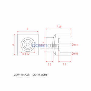 SMP nam thẳng RF kết nối GPO SMP nam DC-18GHz giới hạn detent đầy đủ detent tần số cao cho in ấn tấm - Product Image 4
