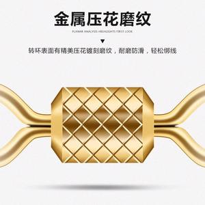 Connecteur en forme de 8, terminal haute vitesse, accessoires de pêche en acier inoxydable doré irisé, pour la pêche aux leurres - Product Image 2