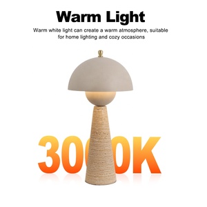 Lámpara de Mesa Decorativa Nórdica Moderna para Dormitorio, de <span class=keywords><strong>Metal</strong></span>, con LED, de Lujo, con Forma de Hongo, de Piedra y Mármol - Product Image 4