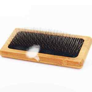 Wooden <b>Pet</b> Grooming <b>Brush</b> Set With Stainless Steel Bristles For Dogs And Cats Massage Comb Convenient Design Simple Style - Product Image 2
