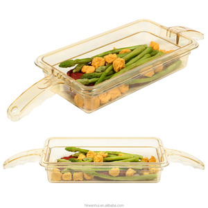 Contenedor Gastronorm GN 1/3 de Plástico Resistente al Calor, Color Ámbar, con 1 o 2 Asas - Product Image 4