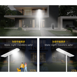 Lampadaire solaire LED avec détection de mouvement pour usage résidentiel, jardin et extérieur, lumière blanche neutre 4100K, modèle à énergie solaire - Product Image 4