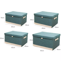 Organisateur de jouets avec couvercle pliable garde-robe contraste couleur grande capacité boîte de rangement salon organisateur bacs de rangement conteneur