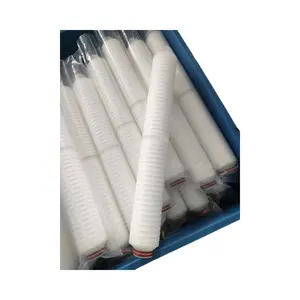PP pleated filter cartridge 20 inch 0.45 Micron for water purification