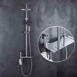 Juego de cabezal de ducha Piano Four Gear para uso doméstico, con botón de silicona líquida de alta presión para salida de <span class=keywords><strong>agua</strong></span> - Product Image 5