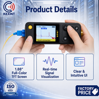 Localisateur Visuel de Défauts Portable Kexint FWV-100 avec Écran Couleur de Forme d'Onde de 1,88 pouces, Testeur de Fibre Optique VFL & IVFL à Double Port SC 20 km