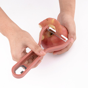 Pelador multifuncional con abridor de botellas, juego de 5 piezas para cocina, herramientas para frutas y verduras, gris, negro, cian, azul - Product Image 3